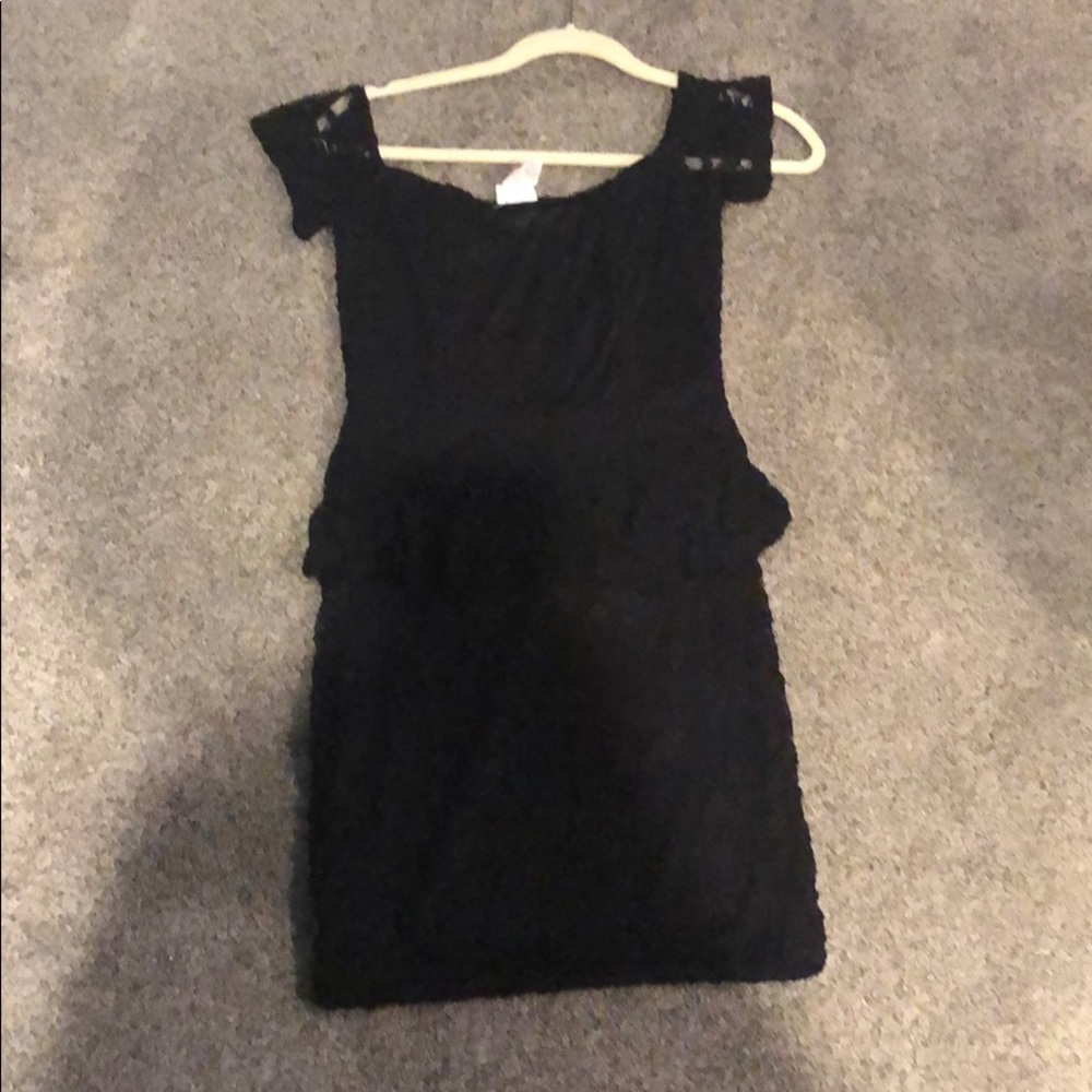 Tobi black peplum dress